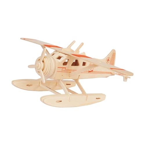 LOVIVER Stem Toys 3D-Puzzle, Flugzeug-Ornament, Foto-Requisiten, Lernprojekt, Holzflugzeug, Handwerk, Baumodellbausätze für Freunde von LOVIVER