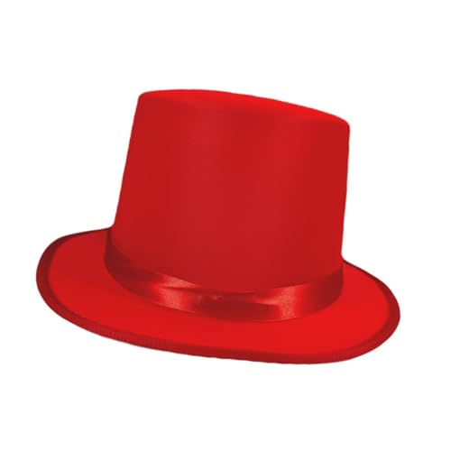 LOVIVER Top -Hut mit Satin Band Party Accessoires für Cosplay -Urlaubsbühnenaufführung, Rot LOVIVER Top -Hut mit Satin Band Party Accessoires für Cosplay -Urlaubsbühnenaufführung, Rot von LOVIVER