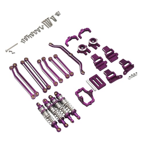 LOVIVER Upgrade-Zubehör-Set aus Aluminiumlegierung, Ersatzteil, DIY-Modifikation für C8801, Maßstab 1:18, ferngesteuertes Auto, Fahrzeug, Spielzeug, Hobby, violett von LOVIVER