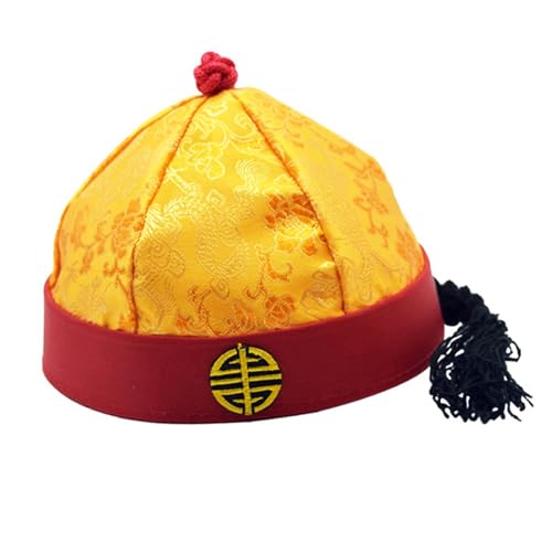 LOVIVER Vermieterhut, Kronprinzenhut, Satin-Kopfbedeckung, bequemer Kostümhut, chinesischer Kaiserhut, chinesischer orientalischer Hut für Fotografie, 54cm von LOVIVER