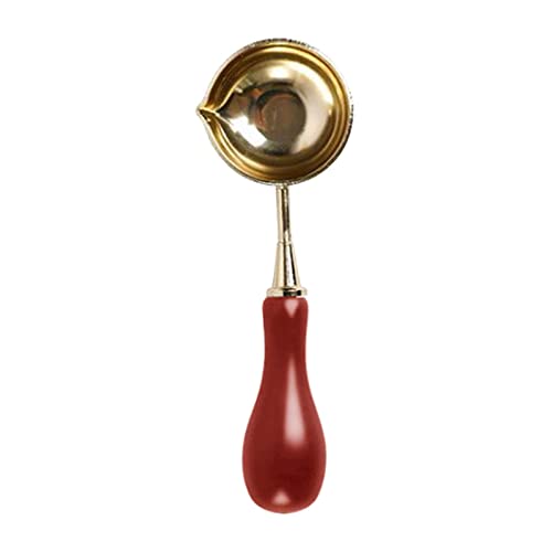 LOVIVER Wachssiegellöffel Wachssiegelstempel mit Holzgriff Eleganter Schmelzlöffel für Hochzeitseinladungen Stempelverzierung Kunsthandwerk, Rot LOVIVER Wachssiegellöffel Wachssiegelstempel mit Holzgriff Eleganter Schmelzlöffel für Hochzeitseinladungen Stempelverzierung Kunsthandwerk, Rot von LOVIVER