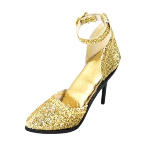 LOVIVER Weibliche Figur im Maßstab 1/6, hochhackige Miniaturschuhe, Zubehör, Szene, Foto-Requisite, modisches Ankleiden für 12-Zoll-Actionfigur, Gold LOVIVER Weibliche Figur im Maßstab 1/6, hochhackige Miniaturschuhe, Zubehör, Szene, Foto-Requisite, modisches Ankleiden für 12-Zoll-Actionfigur, Gold von LOVIVER