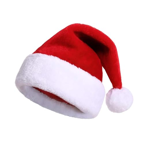 LOVIVER Weihnachtsmütze, Weihnachtsmann-Mütze, Foto-Requisiten, Kostüm-Kopfbedeckung, lustige Hüte, Partyhut für Weihnachten, Partyzubehör, Bühnenauftritt, 33 x 45 cm Dicker Plüsch von LOVIVER