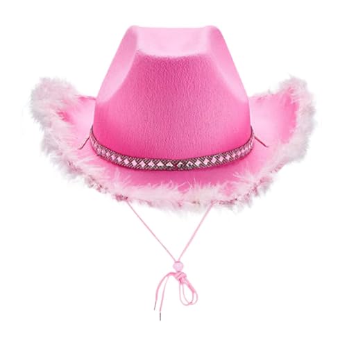 LOVIVER Western Cowboy Hut Cowgirl täuscht Sich Frauen Männer bequem Geschenk Mode Fashion Cowgirl Hat Kostümhut für Festival, A Type Pink LOVIVER Western Cowboy Hut Cowgirl täuscht Sich Frauen Männer bequem Geschenk Mode Fashion Cowgirl Hat Kostümhut für Festival, A Type Pink von LOVIVER