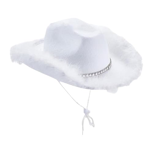 LOVIVER Western Cowboy Hut Cowgirl täuscht Sich Frauen Männer bequem Geschenk Mode Fashion Cowgirl Hat Kostümhut für Festival, A Type White LOVIVER Western Cowboy Hut Cowgirl täuscht Sich Frauen Männer bequem Geschenk Mode Fashion Cowgirl Hat Kostümhut für Festival, A Type White von LOVIVER