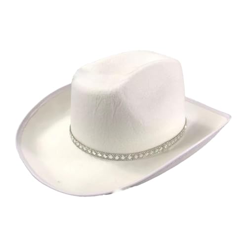 LOVIVER Western Cowboy Hut Cowgirl täuscht Sich Frauen Männer bequem Geschenk Mode Fashion Cowgirl Hat Kostümhut für Festival, B Type White LOVIVER Western Cowboy Hut Cowgirl täuscht Sich Frauen Männer bequem Geschenk Mode Fashion Cowgirl Hat Kostümhut für Festival, B Type White von LOVIVER