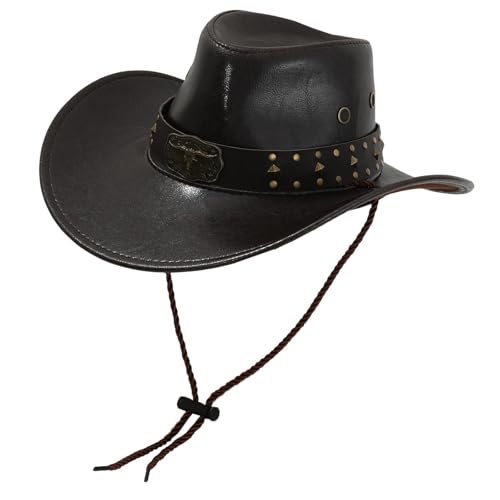 LOVIVER Western Cowboy Hut Frauen Mode Sunhat für Travel Street Wander Cosplay, Dunkelbraun LOVIVER Western Cowboy Hut Frauen Mode Sunhat für Travel Street Wander Cosplay, Dunkelbraun von LOVIVER