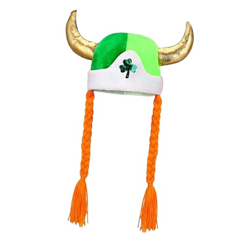LOVIVER Wikinger-Hut mit Zöpfen, St. Patrick's Day-Hut, Dekor, Wikinger-Kleidung, Hut, Wikinger-Mütze für Nachtclub, Festival, Karneval LOVIVER Wikinger-Hut mit Zöpfen, St. Patrick's Day-Hut, Dekor, Wikinger-Kleidung, Hut, Wikinger-Mütze für Nachtclub, Festival, Karneval von LOVIVER