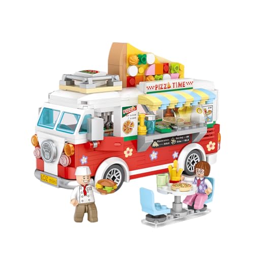 LOZ 1739 Building Blocks Food Van Series Pizza Van Creative Educational Toy Construction Toy von LOZ