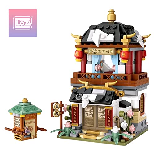 LOZ 1743 Building Blocks Chinese Market Series Architecture Model Inn Creative Educational Toy Construction Toy von LOZ