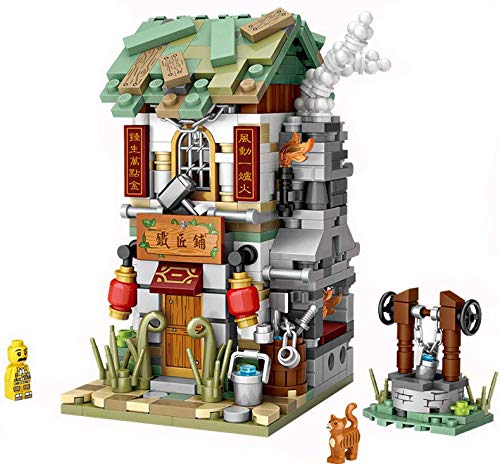 LOZ 1725 Building Blocks Chinese Market Series Architecture Model Smithy Shop Creative Educational Toy Construction Toy von LOZ