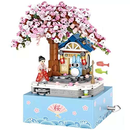 LOZ Sakura Kirschblüten Spieluhr Klemmbausteinmodell 1221, Baustein Set bestehend aus 806 Teilen - Spielzeug für Erwachsene und Kinder von LOZ