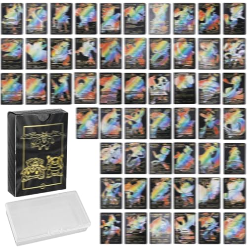 LOZTBUE 55 Karten,KartenSchwarz Gold Seltene Karten, Keine Duplikate Karikaturen Comics Sammelkarten Geschenke,Sammelkarten Packs & Sets,Vergoldete Karte Einschließlich Verschiedener Seltener Mit Box von LOZTBUE