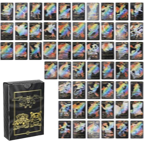 LOZTBUE 55 Karten,KartenSchwarz Gold Seltene Karten Set, Keine Duplikate Karikaturen Comics Sammelkarten Für Geschenke,Sammelkarten Packs & Sets,Vergoldete Karte Einschließlich Verschiedener Seltener LOZTBUE 55 Karten,KartenSchwarz Gold Seltene Karten Set, Keine Duplikate Karikaturen Comics Sammelkarten Für Geschenke,Sammelkarten Packs & Sets,Vergoldete Karte Einschließlich Verschiedener Seltener von LOZTBUE