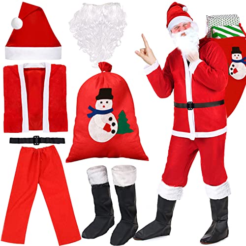 LPAOIS 7-teiliges Weihnachtsmann Nikolauskostüm Herren Set Kostüm für Nikolaus, Weihnachtsmannkostüm - Santa Costume - für Weihnachten Weihnachtsfeier Cosplay - Herren/Erwachsene LPAOIS 7-teiliges Weihnachtsmann Nikolauskostüm Herren Set Kostüm für Nikolaus, Weihnachtsmannkostüm - Santa Costume - für Weihnachten Weihnachtsfeier Cosplay - Herren/Erwachsene von LPAOIS