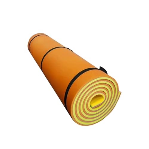LPATEBCVU Schwimmende Wassermatte 180cmx55cmx2.2cm Water Float Mat Float Pool Raft Float Blanket Floats Mattress(Orange Yellow) von LPATEBCVU