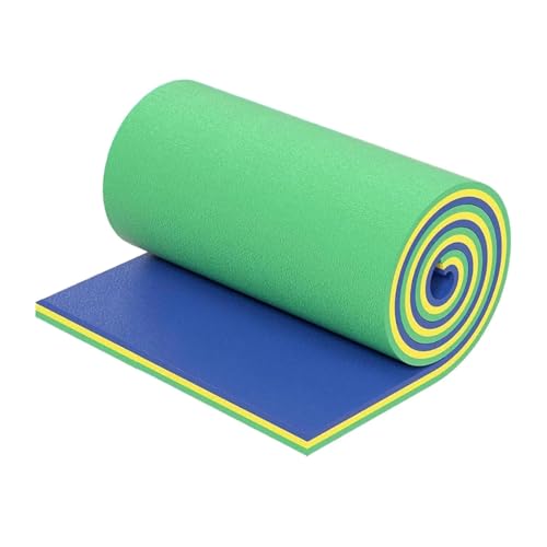 LPATEBCVU Schwimmende Wassermatte Floating Water Mat Pool Foam Swim Mat Float Pad for River Boat Swimming Pool(Green Yellow Blue) von LPATEBCVU