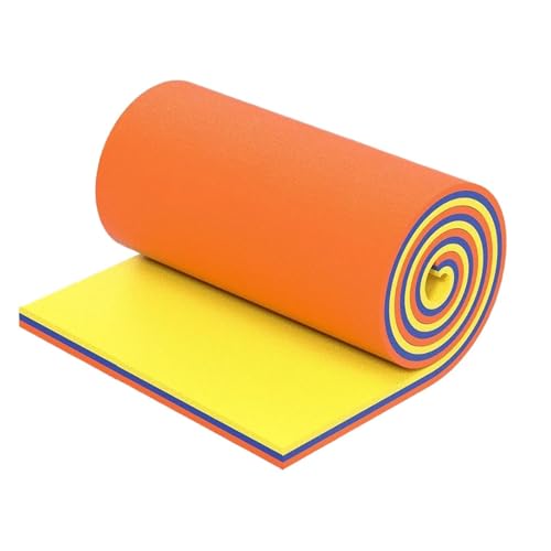 LPATEBCVU Schwimmende Wassermatte Floating Water Mat Pool Foam Swim Mat Float Pad for River Boat Swimming Pool(Yellow Blue Orange) von LPATEBCVU
