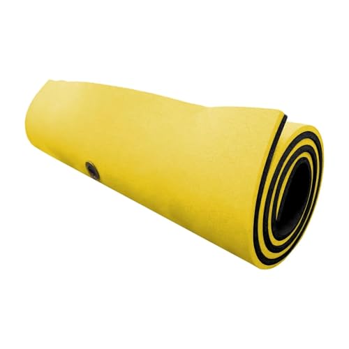 LPATEBCVU Schwimmende Wassermatte Water Floating Mat Blanket Unsinkable Comfortable Roll up Mattress Play Floating(Black Yellow) von LPATEBCVU
