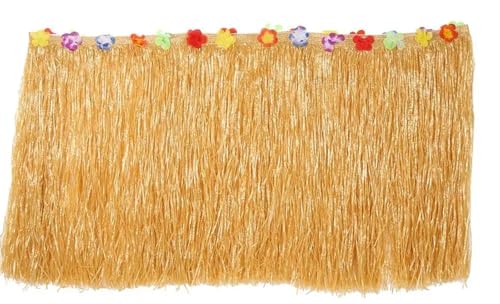 LPATEBCVU Tischrock Party Dekoration Tisch Rock Sommer Strand Partys Dekoration Gras Tisch Rock Party Tisch Röcke(Light Brown,276X30) von LPATEBCVU