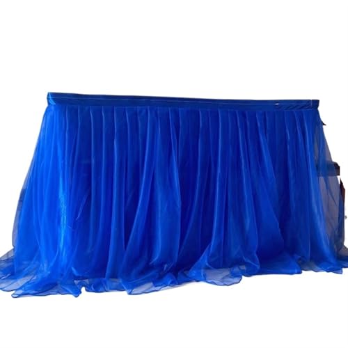 LPATEBCVU Tischrock Tischrock Hochzeitsfeier Tutu Tüll Geschirr Tuch Geburtstagsfeier Wohnkultur Party Dekoration Tischrock(Blue,400cmx79cm-13.2ft) von LPATEBCVU