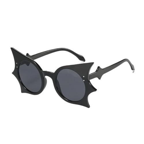 LPNGTNG Einzigartige Fledermausförmige Sonnenbrille für Damen, Vintage, lustige 90er-Jahre-Sonnenbrille, modische Neuheit, Gothic-Brille für Halloween, Kostüm, Disco-Party, Schwarz / Grau LPNGTNG Einzigartige Fledermausförmige Sonnenbrille für Damen, Vintage, lustige 90er-Jahre-Sonnenbrille, modische Neuheit, Gothic-Brille für Halloween, Kostüm, Disco-Party, Schwarz / Grau von LPNGTNG
