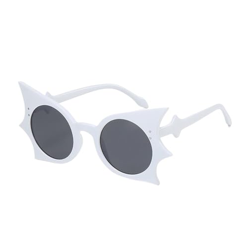 LPNGTNG Einzigartige Fledermausförmige Sonnenbrille für Damen, Vintage, lustige 90er-Jahre-Sonnenbrille, modische Neuheit, Gothic-Brille für Halloween, Kostüm, Disco-Party, Weiß / Grau LPNGTNG Einzigartige Fledermausförmige Sonnenbrille für Damen, Vintage, lustige 90er-Jahre-Sonnenbrille, modische Neuheit, Gothic-Brille für Halloween, Kostüm, Disco-Party, Weiß / Grau von LPNGTNG