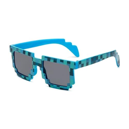 LPNGTNG Sonnenbrille, Sonnenbrille, Creeper Brille, Neuheit, Mosaik, lustige Brille, Jungen, Mädchen, Brille (blau) von LPNGTNG