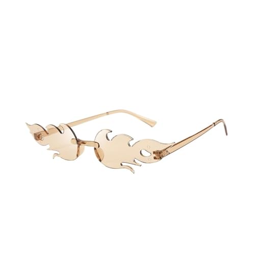 LPNGTNG Sonnenbrille für Damen, trendig, randlos, Metallrahmen, Sonnenbrille, Party, Cosplay, Eyewea(C22) von LPNGTNG