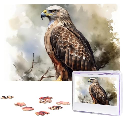 Puzzle, 1000 Teile, Holzpuzzle, Aquarell von Falke, sitzend im Baum, Fotopuzzle, personalisiertes Bild, Puzzle für Erwachsene, benutzerdefinierte Puzzles, anspruchsvolle Puzzles für Familie Puzzle, 1000 Teile, Holzpuzzle, Aquarell von Falke, sitzend im Baum, Fotopuzzle, personalisiertes Bild, Puzzle für Erwachsene, benutzerdefinierte Puzzles, anspruchsvolle Puzzles für Familie von LPSRTWE