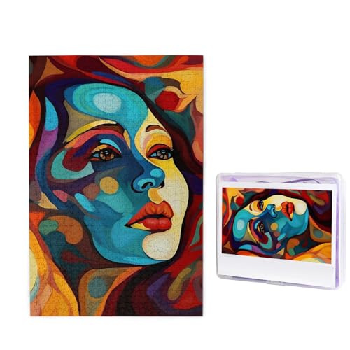 Puzzle, 1000 Teile, Holzpuzzle, abstraktes farbiges Frauengesicht, Fotopuzzle, personalisiertes Bild, Puzzle für Erwachsene, benutzerdefinierte Puzzles, herausfordernde Puzzles für Familie, Puzzle, 1000 Teile, Holzpuzzle, abstraktes farbiges Frauengesicht, Fotopuzzle, personalisiertes Bild, Puzzle für Erwachsene, benutzerdefinierte Puzzles, herausfordernde Puzzles für Familie, von LPSRTWE