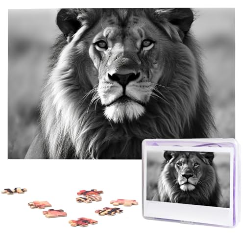 Puzzle 1000 Teile Holzpuzzle Afrikanischer Löwe Schwarz-Weiß-Fotopuzzle Personalisiertes Bilderpuzzle für Erwachsene Benutzerdefinierte Puzzles Herausfordernde Puzzles für Familie Hochzeitsgeschenk Puzzle 1000 Teile Holzpuzzle Afrikanischer Löwe Schwarz-Weiß-Fotopuzzle Personalisiertes Bilderpuzzle für Erwachsene Benutzerdefinierte Puzzles Herausfordernde Puzzles für Familie Hochzeitsgeschenk von LPSRTWE