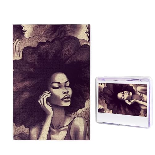 Puzzle 1000 Teile Holzpuzzle Afrikanisches Haar Schwarze Frauen Fotopuzzle Personalisiertes Bilderpuzzle für Erwachsene Benutzerdefinierte Puzzles Herausfordernde Puzzles für Familie Hochzeitsgeschenk Puzzle 1000 Teile Holzpuzzle Afrikanisches Haar Schwarze Frauen Fotopuzzle Personalisiertes Bilderpuzzle für Erwachsene Benutzerdefinierte Puzzles Herausfordernde Puzzles für Familie Hochzeitsgeschenk von LPSRTWE
