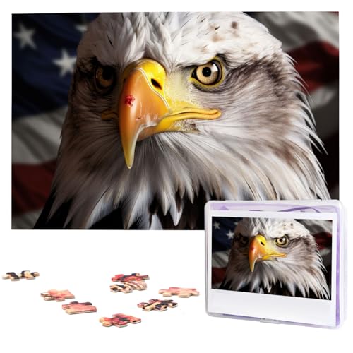 Puzzle 1000 Teile Holzpuzzle Amerika Flagge und Adler Fotopuzzle Personalisiertes Bilderpuzzle für Erwachsene Benutzerdefinierte Puzzles Herausfordernde Puzzles für Familie Hochzeitsgeschenk Puzzle 1000 Teile Holzpuzzle Amerika Flagge und Adler Fotopuzzle Personalisiertes Bilderpuzzle für Erwachsene Benutzerdefinierte Puzzles Herausfordernde Puzzles für Familie Hochzeitsgeschenk von LPSRTWE