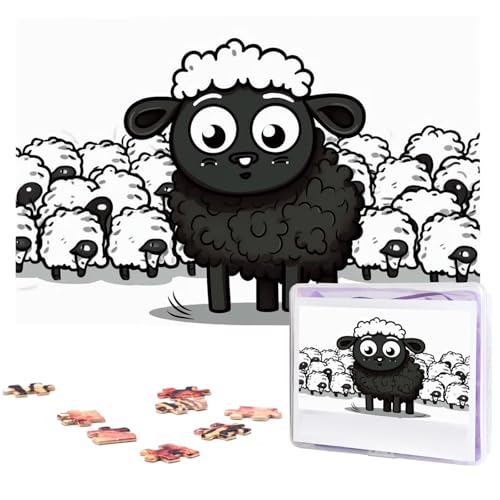 Puzzle 1000 Teile Holzpuzzle Cartoon Schwarz Weiß Schaf Fotopuzzle Personalisiertes Bilderpuzzle für Erwachsene Benutzerdefinierte Puzzles Herausfordernde Puzzles für Familie Hochzeitsgeschenk Puzzle 1000 Teile Holzpuzzle Cartoon Schwarz Weiß Schaf Fotopuzzle Personalisiertes Bilderpuzzle für Erwachsene Benutzerdefinierte Puzzles Herausfordernde Puzzles für Familie Hochzeitsgeschenk von LPSRTWE