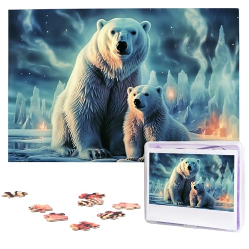 Puzzle 1000 Teile Holzpuzzle Eisbären Nordlichter Fotopuzzle Personalisiertes Bilderpuzzle für Erwachsene Benutzerdefinierte Puzzles Herausfordernde Puzzles für Familie Hochzeitsgeschenk Puzzle 1000 Teile Holzpuzzle Eisbären Nordlichter Fotopuzzle Personalisiertes Bilderpuzzle für Erwachsene Benutzerdefinierte Puzzles Herausfordernde Puzzles für Familie Hochzeitsgeschenk von LPSRTWE