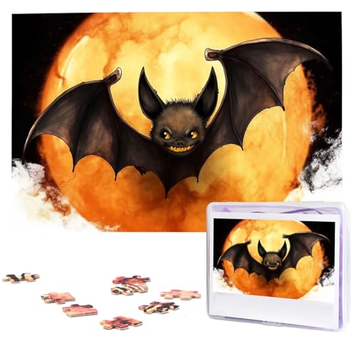 Puzzle 1000 Teile Holzpuzzle Halloween Fledermaus Fotopuzzle Personalisiertes Bilderpuzzle für Erwachsene Benutzerdefinierte Puzzles Herausfordernde Puzzles für Familie Hochzeitsgeschenk Puzzle 1000 Teile Holzpuzzle Halloween Fledermaus Fotopuzzle Personalisiertes Bilderpuzzle für Erwachsene Benutzerdefinierte Puzzles Herausfordernde Puzzles für Familie Hochzeitsgeschenk von LPSRTWE