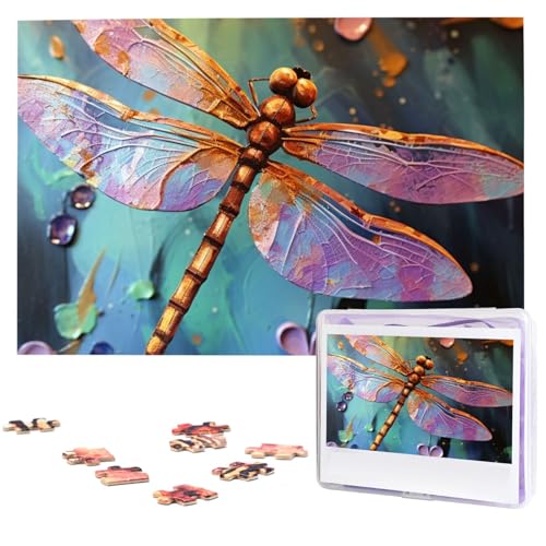 Puzzle 1000 Teile Holzpuzzle Handgemalte Libelle Fotopuzzle Personalisiertes Bilderpuzzle für Erwachsene Benutzerdefinierte Puzzles Herausfordernde Puzzles für Familie Hochzeitsgeschenk Puzzle 1000 Teile Holzpuzzle Handgemalte Libelle Fotopuzzle Personalisiertes Bilderpuzzle für Erwachsene Benutzerdefinierte Puzzles Herausfordernde Puzzles für Familie Hochzeitsgeschenk von LPSRTWE