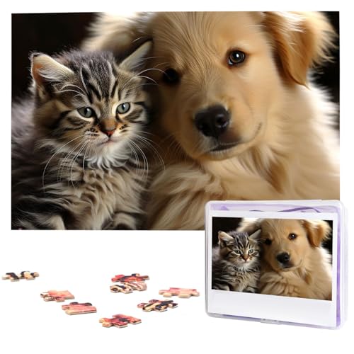 Puzzle 1000 Teile Holzpuzzle Katzen und Hund Fotopuzzle Personalisiertes Bilderpuzzle für Erwachsene Benutzerdefinierte Puzzles Herausfordernde Puzzles für Familie Hochzeitsgeschenk Puzzle 1000 Teile Holzpuzzle Katzen und Hund Fotopuzzle Personalisiertes Bilderpuzzle für Erwachsene Benutzerdefinierte Puzzles Herausfordernde Puzzles für Familie Hochzeitsgeschenk von LPSRTWE