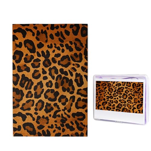 Puzzle 1000 Teile Holzpuzzle Leopard Fotopuzzle Personalisiertes Bilderpuzzle für Erwachsene Benutzerdefinierte Puzzles Herausfordernde Puzzles für Familie Hochzeitsgeschenk von LPSRTWE