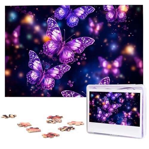 Puzzle 1000 Teile Holzpuzzle Lila Niedlicher Schmetterling Druck Fotopuzzle Personalisiertes Bilderpuzzle für Erwachsene Benutzerdefinierte Puzzles Herausfordernde Puzzles für Familie Puzzle 1000 Teile Holzpuzzle Lila Niedlicher Schmetterling Druck Fotopuzzle Personalisiertes Bilderpuzzle für Erwachsene Benutzerdefinierte Puzzles Herausfordernde Puzzles für Familie von LPSRTWE