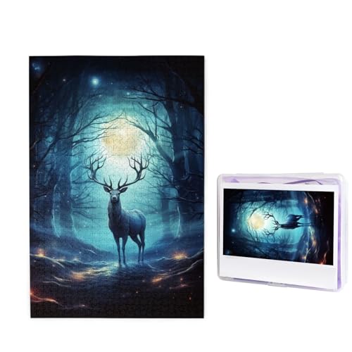 Puzzle 1000 Teile Holzpuzzle Mondlicht Hirsch Fotopuzzle Personalisiertes Bilderpuzzle für Erwachsene Benutzerdefinierte Puzzles Herausfordernde Puzzles für Familie Hochzeitsgeschenk Puzzle 1000 Teile Holzpuzzle Mondlicht Hirsch Fotopuzzle Personalisiertes Bilderpuzzle für Erwachsene Benutzerdefinierte Puzzles Herausfordernde Puzzles für Familie Hochzeitsgeschenk von LPSRTWE