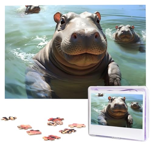 Puzzle 1000 Teile Holzpuzzle Niedliche Nilpferde Fotopuzzle Personalisiertes Bilderpuzzle für Erwachsene Benutzerdefinierte Puzzles Herausfordernde Puzzles für Familie Hochzeitsgeschenk Puzzle 1000 Teile Holzpuzzle Niedliche Nilpferde Fotopuzzle Personalisiertes Bilderpuzzle für Erwachsene Benutzerdefinierte Puzzles Herausfordernde Puzzles für Familie Hochzeitsgeschenk von LPSRTWE