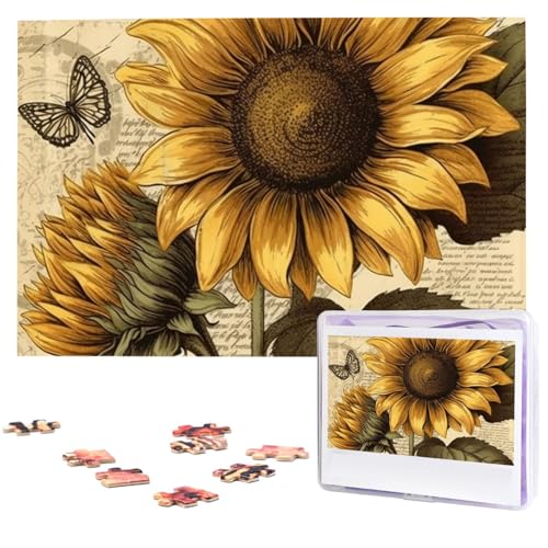 Puzzle 1000 Teile Holzpuzzle Retro Sonnenblume Fotopuzzle Personalisiertes Bilderpuzzle für Erwachsene Benutzerdefinierte Puzzles Herausfordernde Puzzles für Familie Hochzeitsgeschenk Puzzle 1000 Teile Holzpuzzle Retro Sonnenblume Fotopuzzle Personalisiertes Bilderpuzzle für Erwachsene Benutzerdefinierte Puzzles Herausfordernde Puzzles für Familie Hochzeitsgeschenk von LPSRTWE