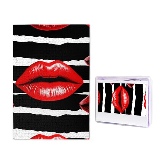 Puzzle 1000 Teile Holzpuzzle Rote Lippen Kuss Fotopuzzle Personalisiertes Bilderpuzzle für Erwachsene Benutzerdefinierte Puzzles Herausfordernde Puzzles für Familie Hochzeitsgeschenk Puzzle 1000 Teile Holzpuzzle Rote Lippen Kuss Fotopuzzle Personalisiertes Bilderpuzzle für Erwachsene Benutzerdefinierte Puzzles Herausfordernde Puzzles für Familie Hochzeitsgeschenk von LPSRTWE