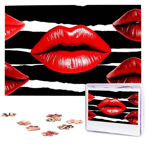 Puzzle 1000 Teile Holzpuzzle Rote Lippen Kuss Fotopuzzle Personalisiertes Bilderpuzzle für Erwachsene Benutzerdefinierte Puzzles Herausfordernde Puzzles für Familie Hochzeitsgeschenk Puzzle 1000 Teile Holzpuzzle Rote Lippen Kuss Fotopuzzle Personalisiertes Bilderpuzzle für Erwachsene Benutzerdefinierte Puzzles Herausfordernde Puzzles für Familie Hochzeitsgeschenk von LPSRTWE