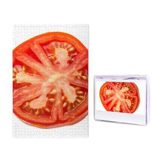 Puzzle 1000 Teile Holzpuzzle Tomatenscheibe Fotopuzzle Personalisiertes Bilderpuzzle für Erwachsene Benutzerdefinierte Puzzles Herausfordernde Puzzles für Familie Hochzeitsgeschenk von LPSRTWE