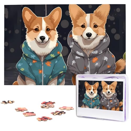Puzzle 1000 Teile Holzpuzzle Tragen Kleidung Corgi Hunde Fotopuzzle Personalisiertes Bilderpuzzle für Erwachsene Benutzerdefinierte Puzzles Herausfordernde Puzzles für Familie Hochzeitsgeschenk Puzzle 1000 Teile Holzpuzzle Tragen Kleidung Corgi Hunde Fotopuzzle Personalisiertes Bilderpuzzle für Erwachsene Benutzerdefinierte Puzzles Herausfordernde Puzzles für Familie Hochzeitsgeschenk von LPSRTWE