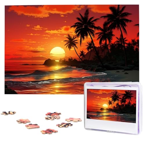 Puzzle 1000 Teile Holzpuzzle Tropischer Sonnenuntergang Fotopuzzle Personalisiertes Bilderpuzzle für Erwachsene Benutzerdefinierte Puzzles Herausfordernde Puzzles für Familie Hochzeitsgeschenk Puzzle 1000 Teile Holzpuzzle Tropischer Sonnenuntergang Fotopuzzle Personalisiertes Bilderpuzzle für Erwachsene Benutzerdefinierte Puzzles Herausfordernde Puzzles für Familie Hochzeitsgeschenk von LPSRTWE