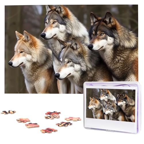 Puzzle 1000 Teile Holzpuzzle verschiedenfarbige Wölfe Fotopuzzle, personalisiertes Bilderpuzzle für Erwachsene, benutzerdefinierte Puzzles, herausfordernde Puzzles für Familie, Hochzeitsgeschenk Puzzle 1000 Teile Holzpuzzle verschiedenfarbige Wölfe Fotopuzzle, personalisiertes Bilderpuzzle für Erwachsene, benutzerdefinierte Puzzles, herausfordernde Puzzles für Familie, Hochzeitsgeschenk von LPSRTWE